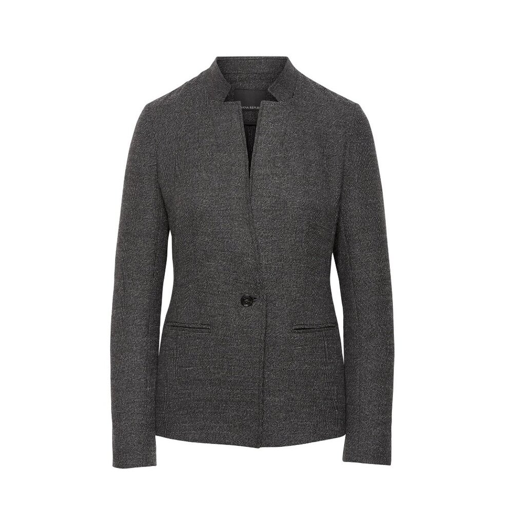 Banana Republic - Unstructured Stretch Blazer - Notch Collar - Ponte